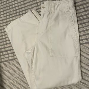 Uniqlo | Cream Wide Leg Cotton Pant